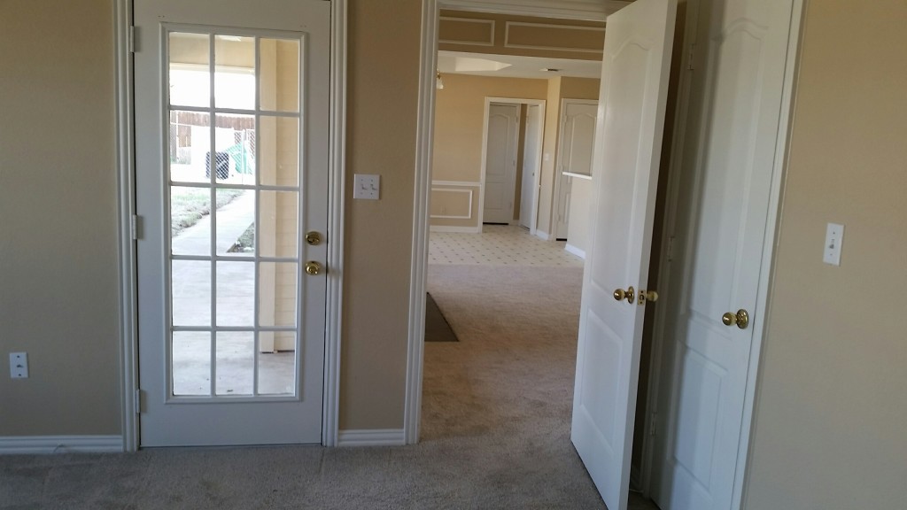 Master Bedroom access to Living area and porch